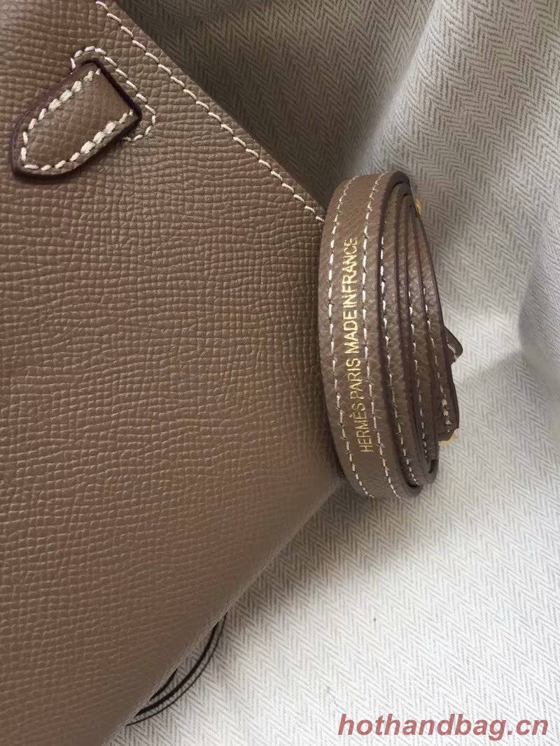 Hermes Kelly 19cm Shoulder Bags Epsom Leather KL19 dark grey Hermes Kelly 19cm Shoulder Bags Epsom Leather KL19 dark grey
