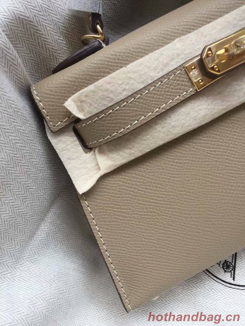 Hermes Kelly 19cm Shoulder Bags Epsom Leather KL19 grey Hermes Kelly 19cm Shoulder Bags Epsom Leather KL19 grey