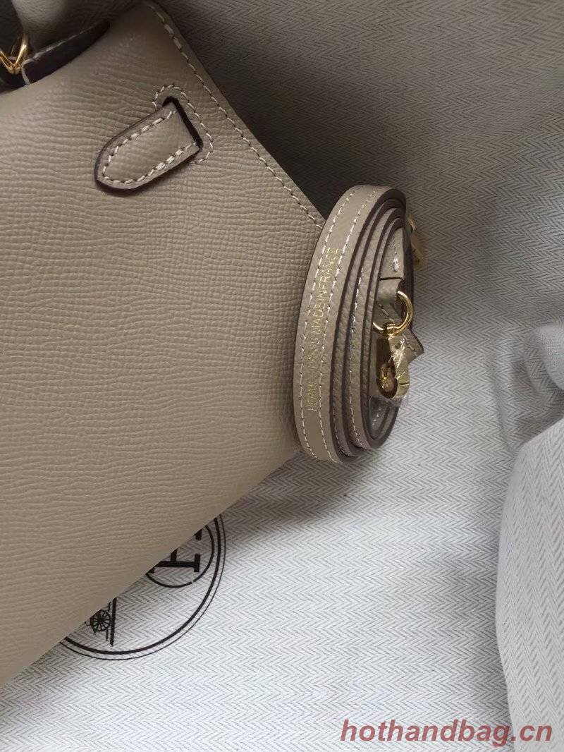 Hermes Kelly 19cm Shoulder Bags Epsom Leather KL19 grey Hermes Kelly 19cm Shoulder Bags Epsom Leather KL19 grey