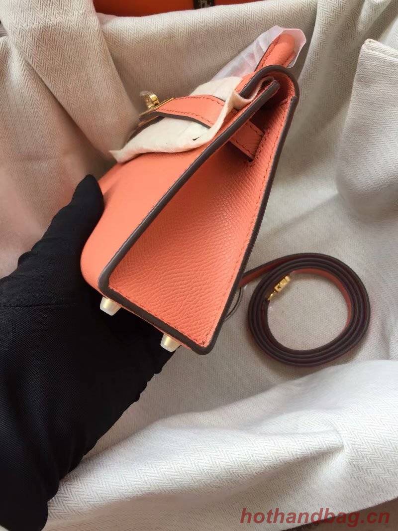 Hermes Kelly 19cm Shoulder Bags Epsom Leather KL19 pink Hermes Kelly 19cm Shoulder Bags Epsom Leather KL19 pink