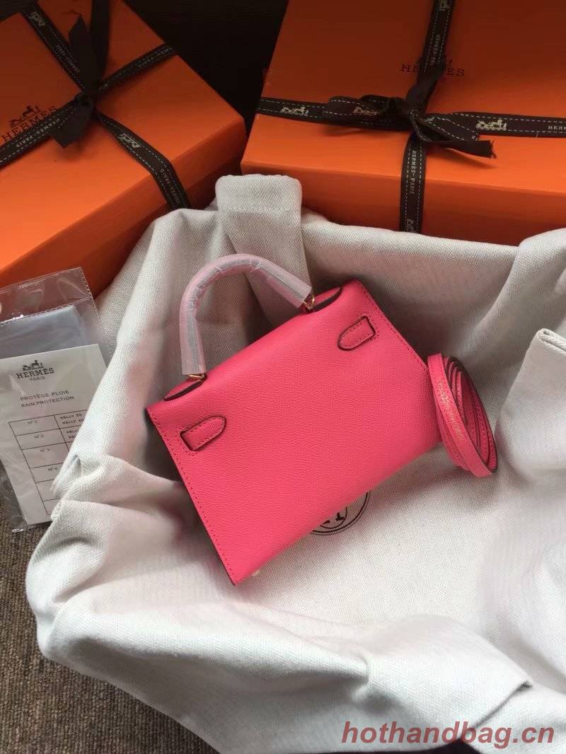 Hermes Kelly 19cm Shoulder Bags Epsom Leather KL19 rose Hermes Kelly 19cm Shoulder Bags Epsom Leather KL19 rose