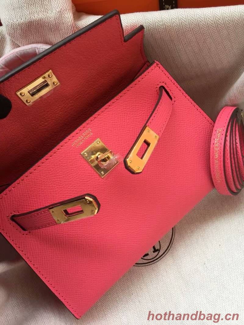 Hermes Kelly 19cm Shoulder Bags Epsom Leather KL19 rose Hermes Kelly 19cm Shoulder Bags Epsom Leather KL19 rose