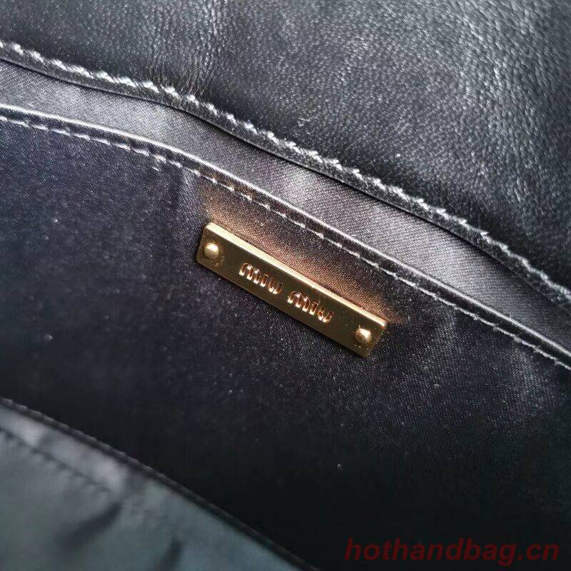 miu miu Matelasse Nappa Leather Shoulder Bag 5BD188 black miu miu Matelasse Nappa Leather Shoulder Bag 5BD188 black