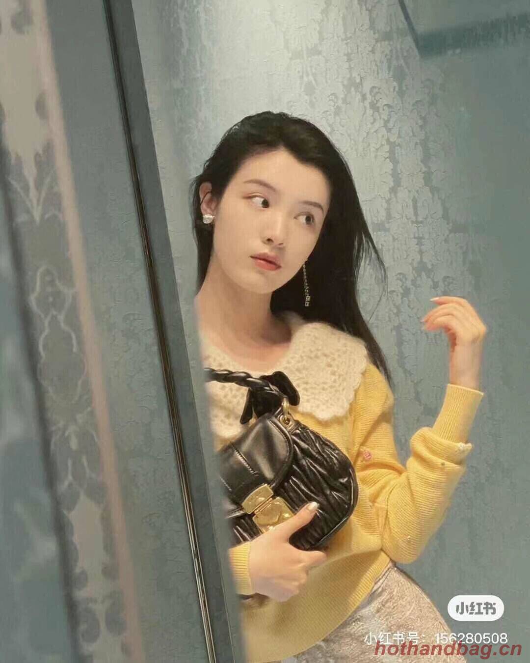 miu miu Matelasse Nappa Leather Shoulder Bag 5BD188 black miu miu Matelasse Nappa Leather Shoulder Bag 5BD188 black