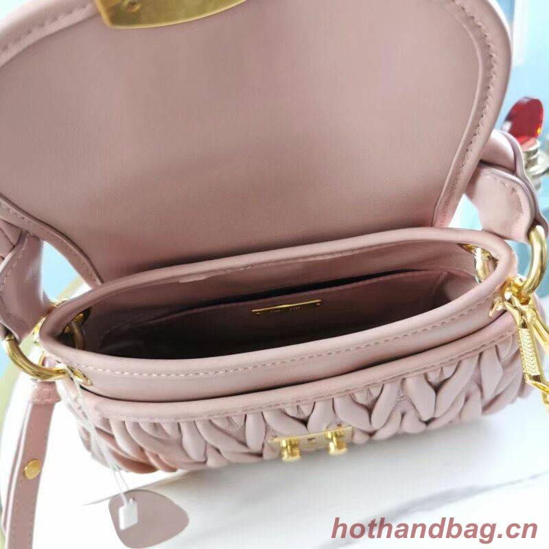 miu miu Matelasse Nappa Leather Shoulder Bag 5BD188 light pink miu miu Matelasse Nappa Leather Shoulder Bag 5BD188 light pink