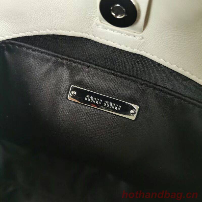miu miu Matelasse Nappa Leather mini Shoulder Bag 5BH200 Silver miu miu Matelasse Nappa Leather mini Shoulder Bag 5BH200 Silver