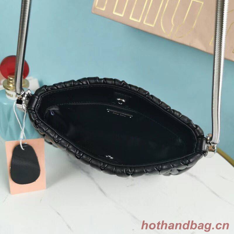 miu miu Matelasse Nappa Leather mini Shoulder Bag 5BH200 black miu miu Matelasse Nappa Leather mini Shoulder Bag 5BH200 black