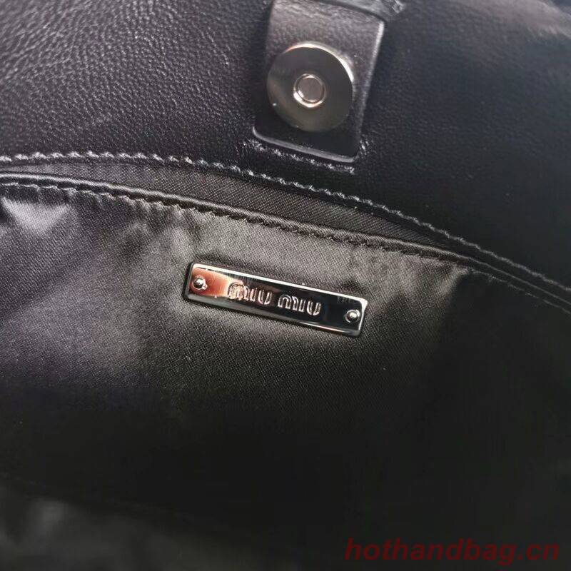 miu miu Matelasse Nappa Leather mini Shoulder Bag 5BH200 black miu miu Matelasse Nappa Leather mini Shoulder Bag 5BH200 black