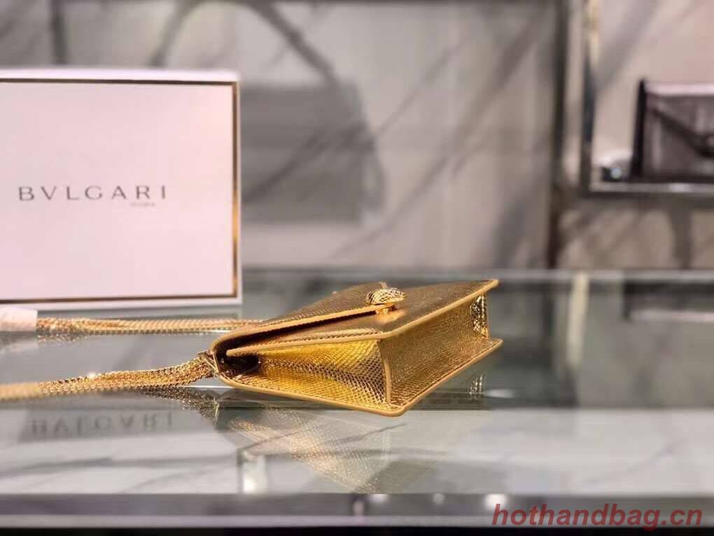 Bvlgari Serpenti Forever leather small crossbody bag B210544 gold Bvlgari Serpenti Forever leather small crossbody bag B210544 gold