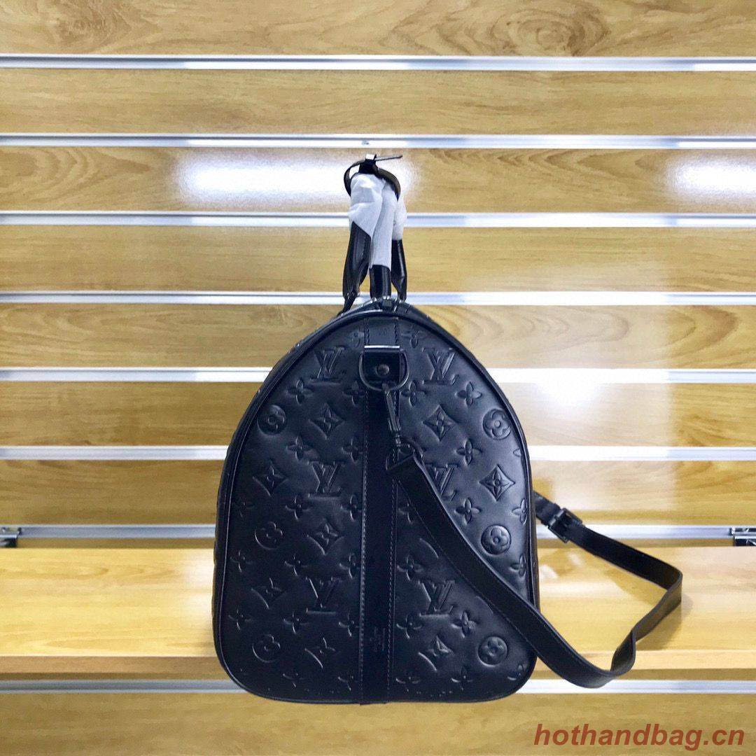 Louis Vuitton Monogram Empreinte Keepall 50 Strap N41416 Black Louis Vuitton Monogram Empreinte Keepall 50 Strap N41416 Black