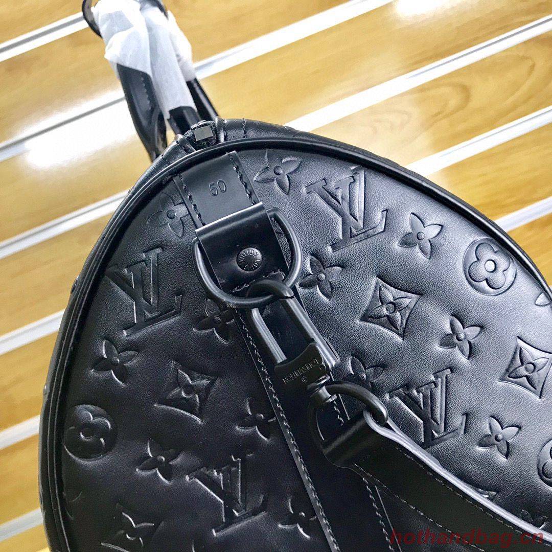 Louis Vuitton Monogram Empreinte Keepall 50 Strap N41416 Black Louis Vuitton Monogram Empreinte Keepall 50 Strap N41416 Black
