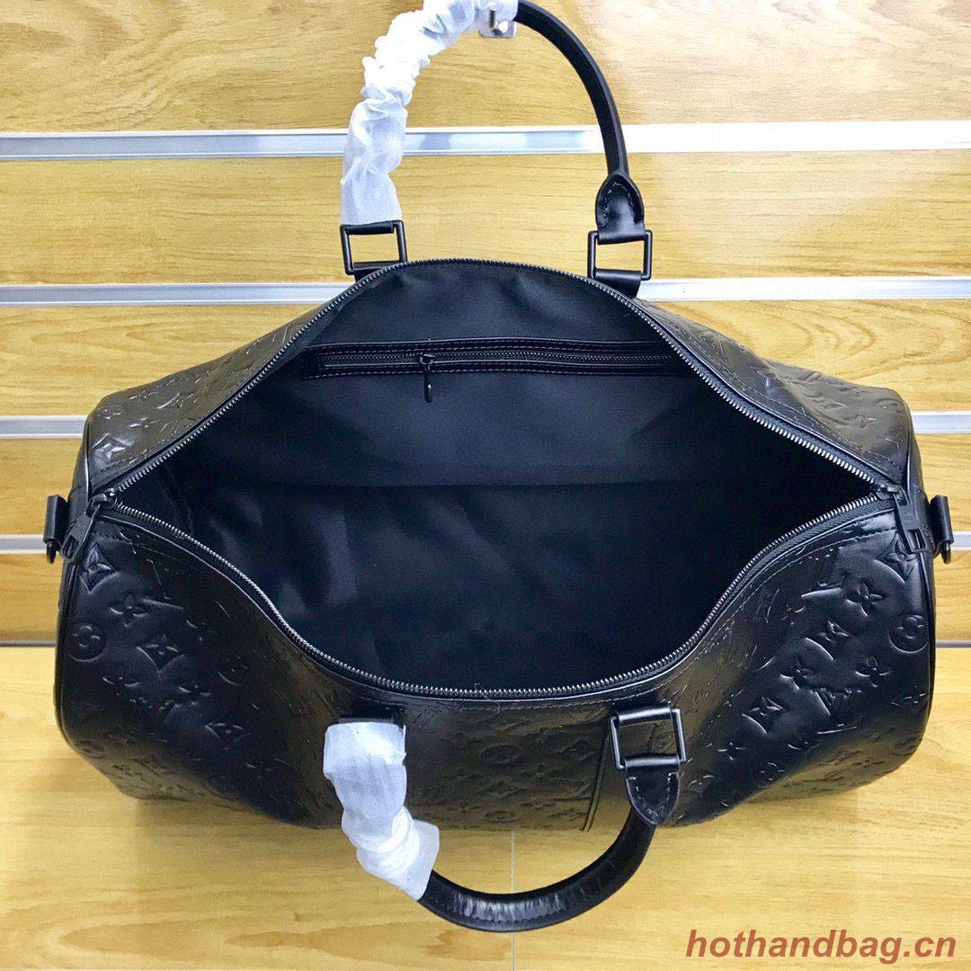 Louis Vuitton Monogram Empreinte Keepall 50 Strap N41416 Black Louis Vuitton Monogram Empreinte Keepall 50 Strap N41416 Black