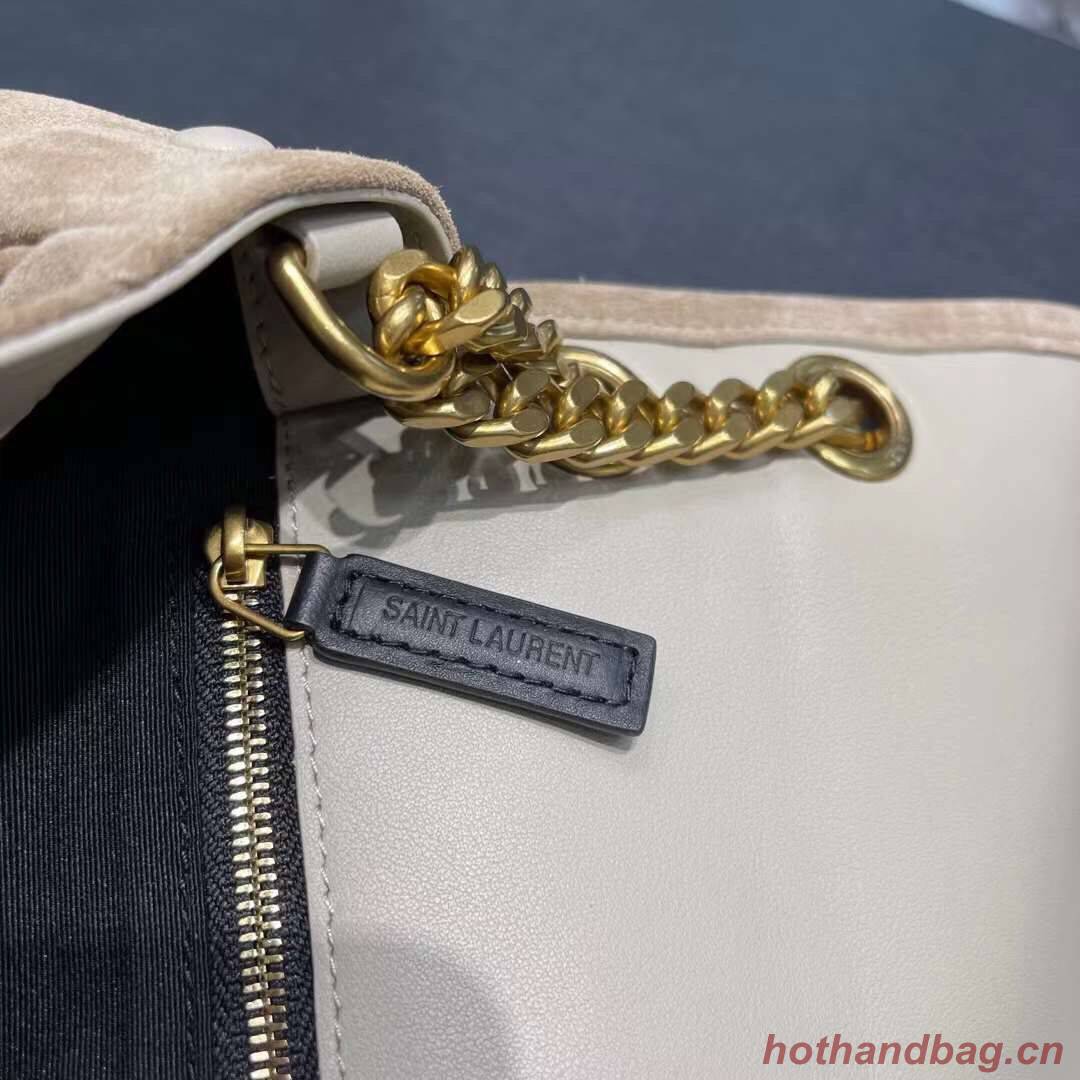 Yves Saint Laurent ENVELOPE MEDIUM BAG IN QUILTED SUEDE Y498004 cream Yves Saint Laurent ENVELOPE MEDIUM BAG IN QUILTED SUEDE Y498004 cream