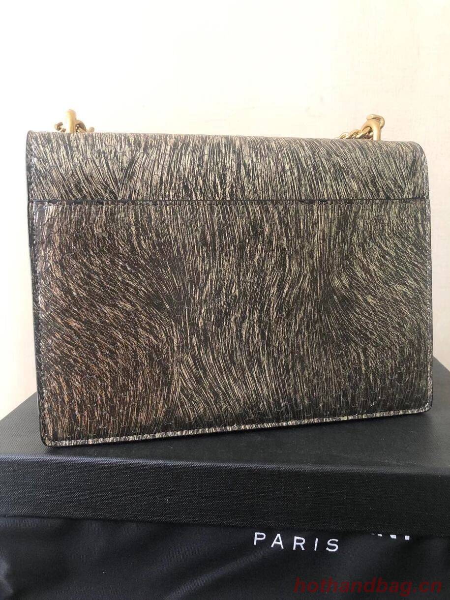 Yves Saint Laurent SUNSET SMALL CHAIN BAG IN SHINY SCALE-EMBOSSED LEATHER Y544296 grey Yves Saint Laurent SUNSET SMALL CHAIN BAG IN SHINY SCALE-EMBOSSED LEATHER Y544296 grey