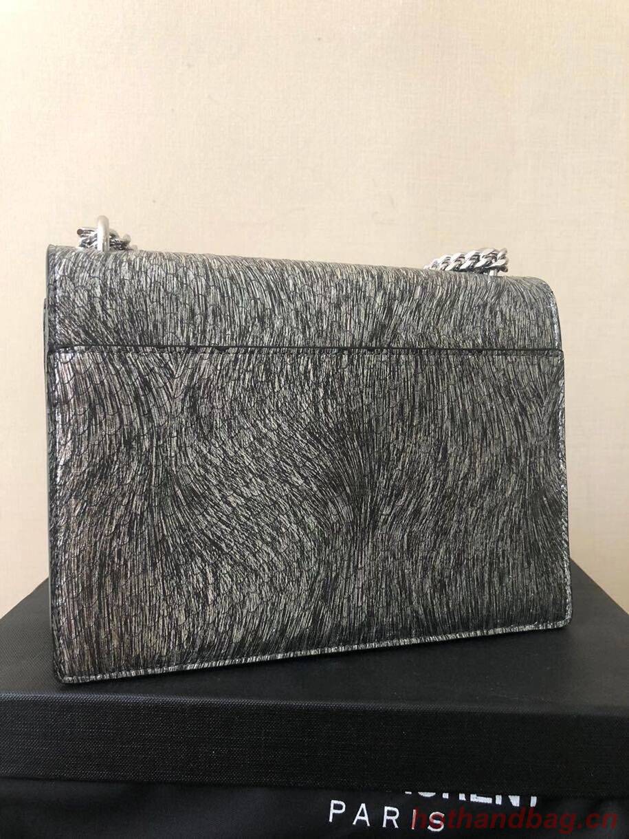 Yves Saint Laurent SUNSET SMALL CHAIN BAG IN SHINY SCALE-EMBOSSED LEATHER Y544296 silver Yves Saint Laurent SUNSET SMALL CHAIN BAG IN SHINY SCALE-EMBOSSED LEATHER Y544296 silver