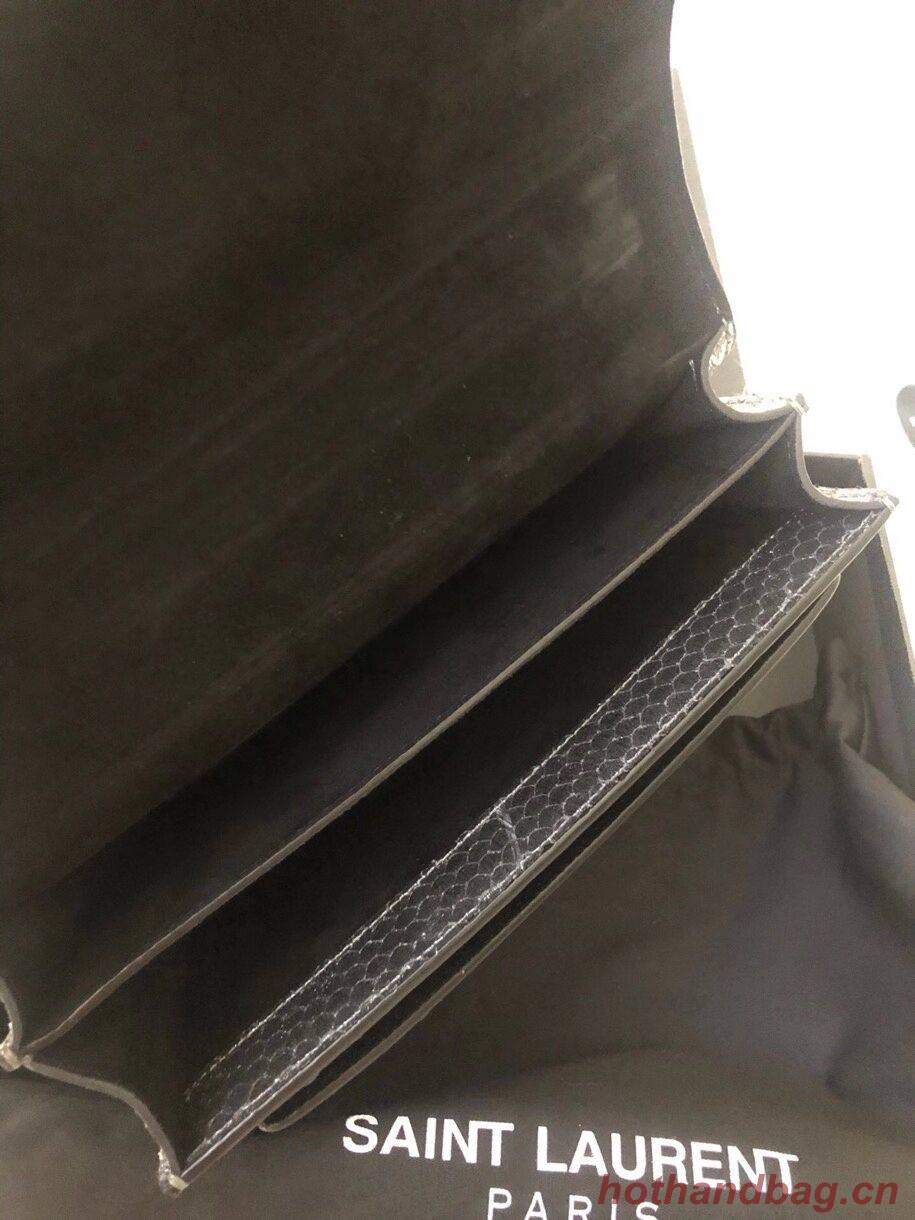 Yves Saint Laurent SUNSET SMALL CHAIN BAG IN SHINY SCALE-EMBOSSED LEATHER Y544296 silver Yves Saint Laurent SUNSET SMALL CHAIN BAG IN SHINY SCALE-EMBOSSED LEATHER Y544296 silver