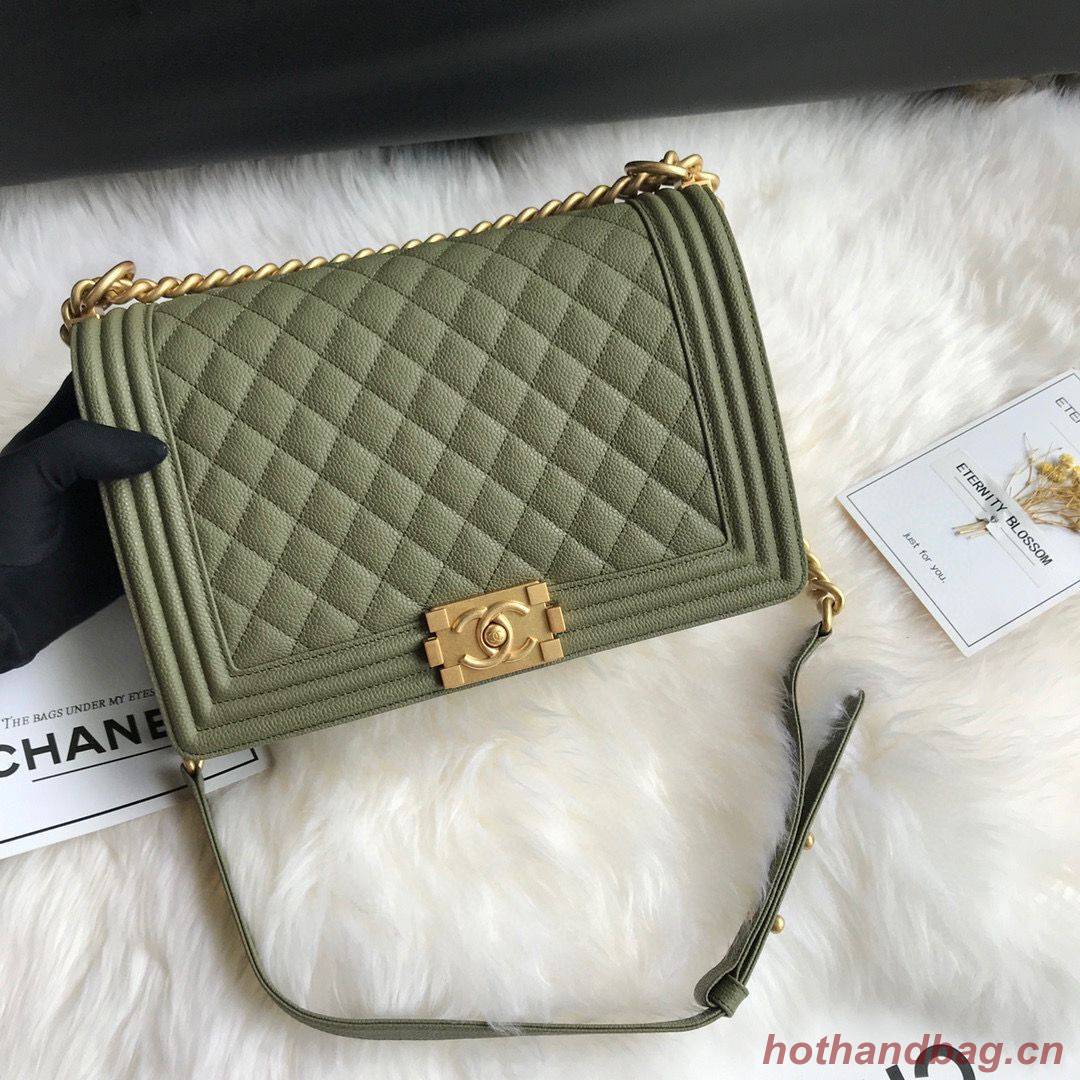 Boy Chanel Flap Bags Original Caviar Leather A67088 Dark Green Boy Chanel Flap Bags Original Caviar Leather A67088 Dark Green