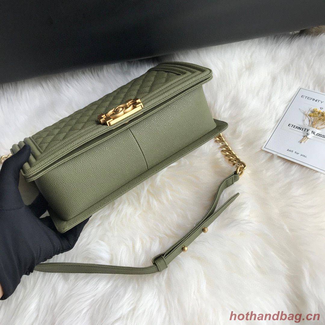 Boy Chanel Flap Bags Original Caviar Leather A67088 Dark Green Boy Chanel Flap Bags Original Caviar Leather A67088 Dark Green