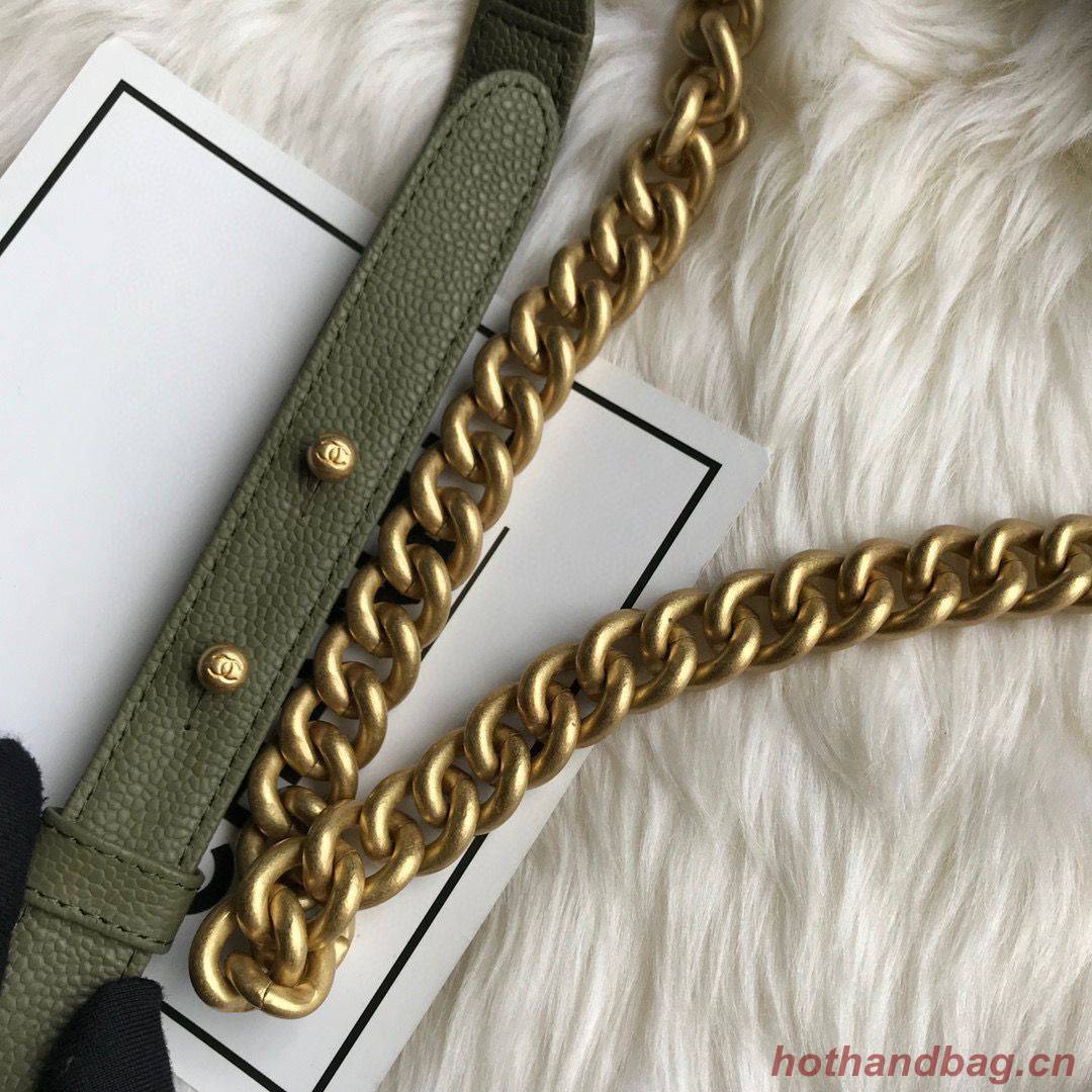 Boy Chanel Flap Bags Original Caviar Leather A67088 Dark Green Boy Chanel Flap Bags Original Caviar Leather A67088 Dark Green