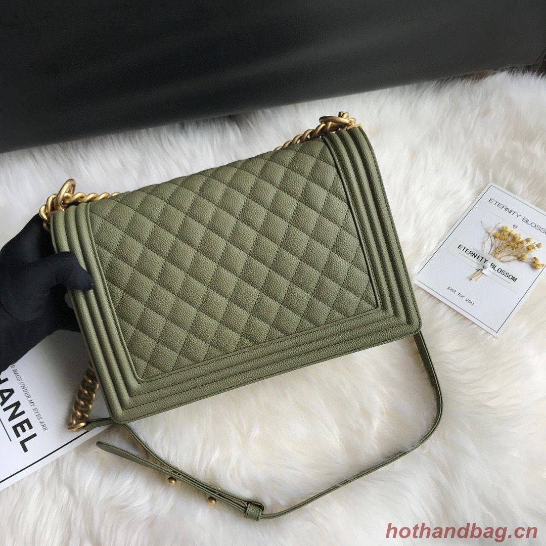Boy Chanel Flap Bags Original Caviar Leather A67088 Dark Green Boy Chanel Flap Bags Original Caviar Leather A67088 Dark Green