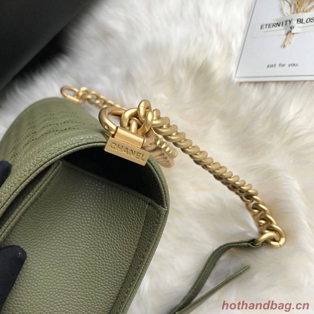 Boy Chanel Flap Bags Original Caviar Leather A67088 Dark Green Boy Chanel Flap Bags Original Caviar Leather A67088 Dark Green
