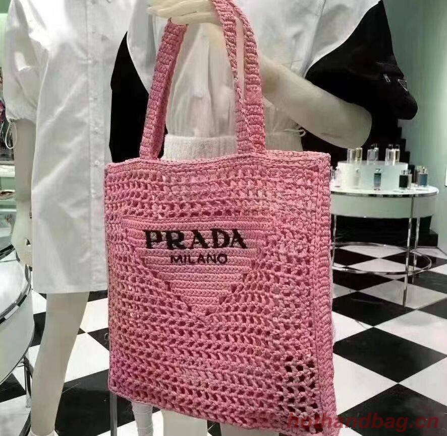 Prada Raffia tote bag 1BG393 pink Prada Raffia tote bag 1BG393 pink