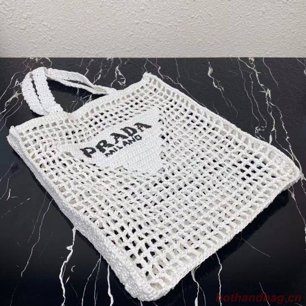Prada Raffia tote bag 1CH393 white Prada Raffia tote bag 1CH393 white