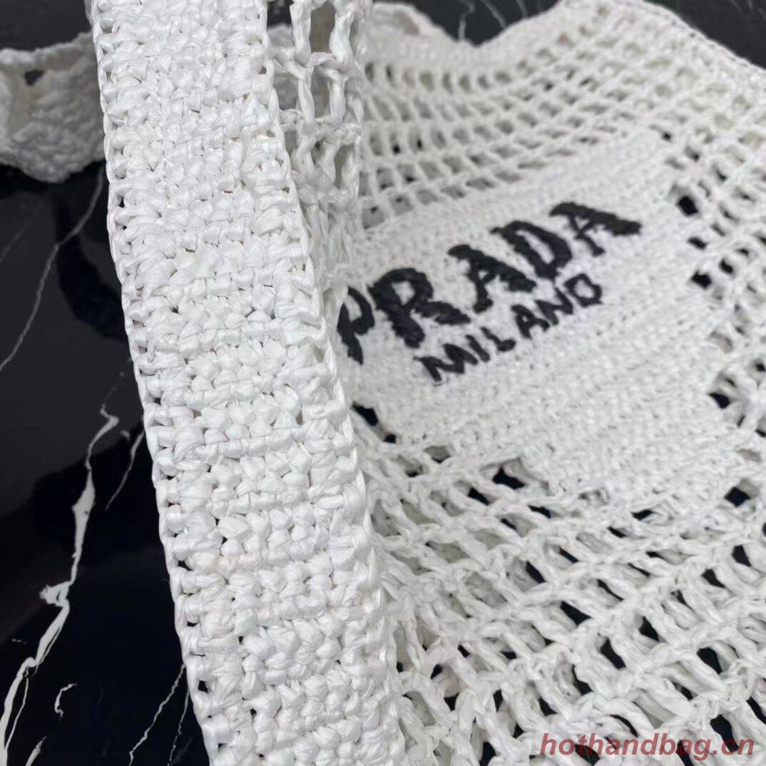Prada Raffia tote bag 1CH393 white Prada Raffia tote bag 1CH393 white