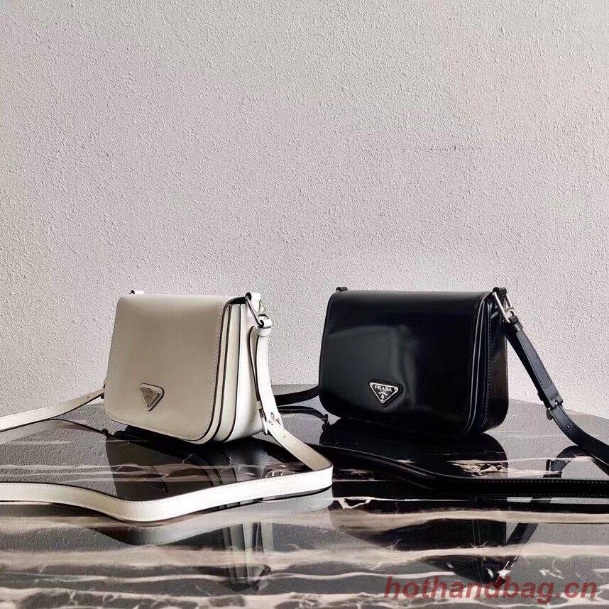 Prada Small brushed leather shoulder bag 1BH308 black Prada Small brushed leather shoulder bag 1BH308 black