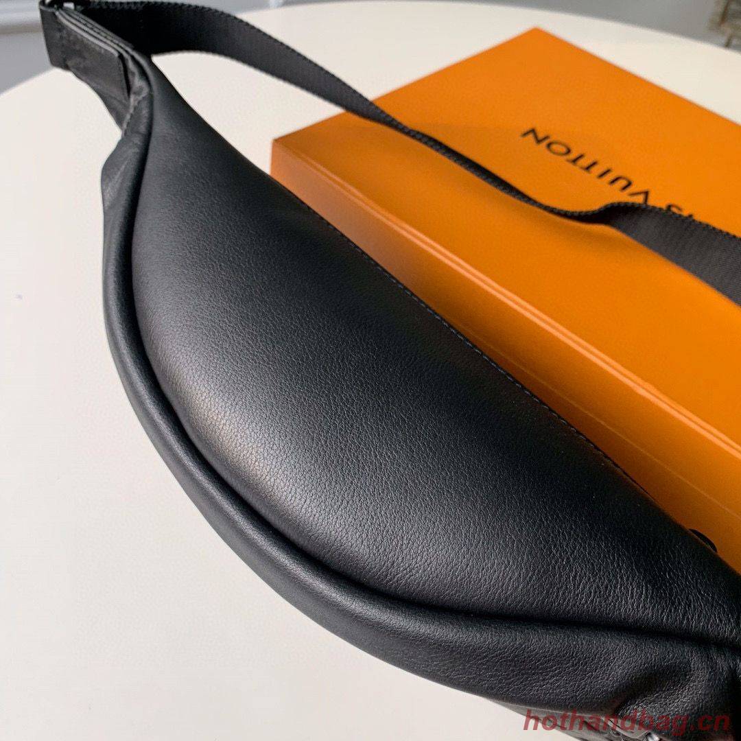 Louis Vuitton Monogram Canvas Original Leather Bumbag Beltbag M44388 Black Louis Vuitton Monogram Canvas Original Leather Bumbag Beltbag M44388 Black