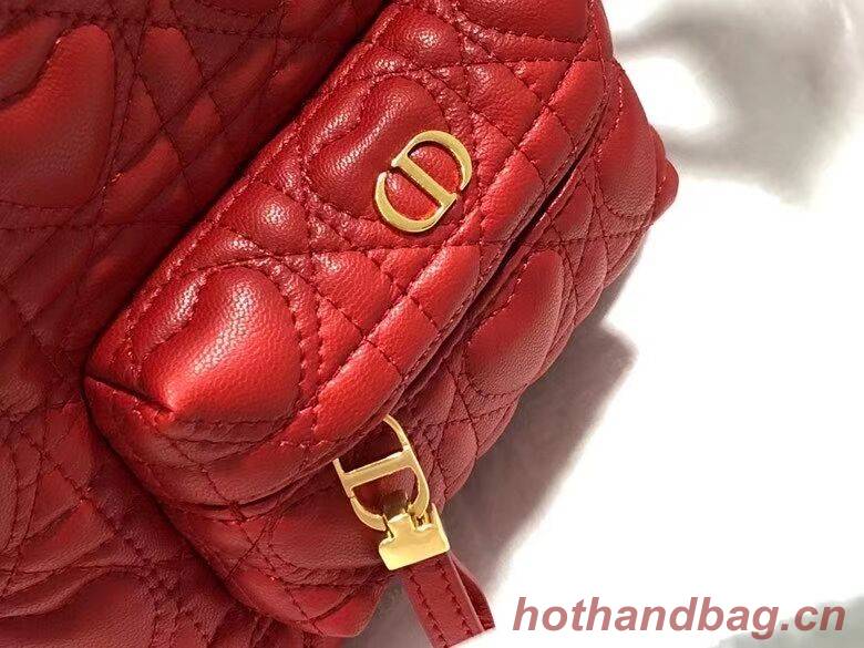 MINI DIOR BACKPACK Cannage Lambskin M9222 red MINI DIOR BACKPACK Cannage Lambskin M9222 red