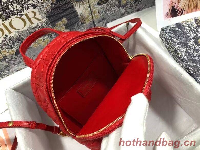 MINI DIOR BACKPACK Cannage Lambskin M9222 red MINI DIOR BACKPACK Cannage Lambskin M9222 red