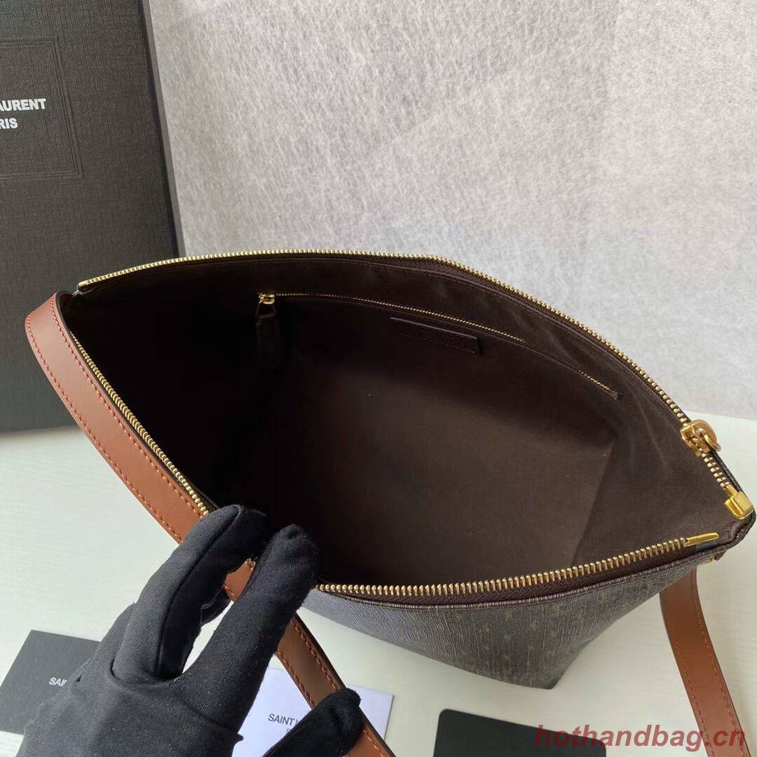 Yves Saint Laurent Canvas Shoulder Bag Y687490 brown Yves Saint Laurent Canvas Shoulder Bag Y687490 brown