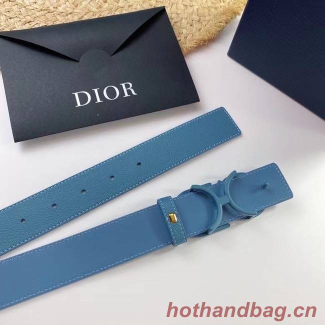 DIOR-ID BELT Raspberry Smooth Calfskin 35 MM B0111UM blue