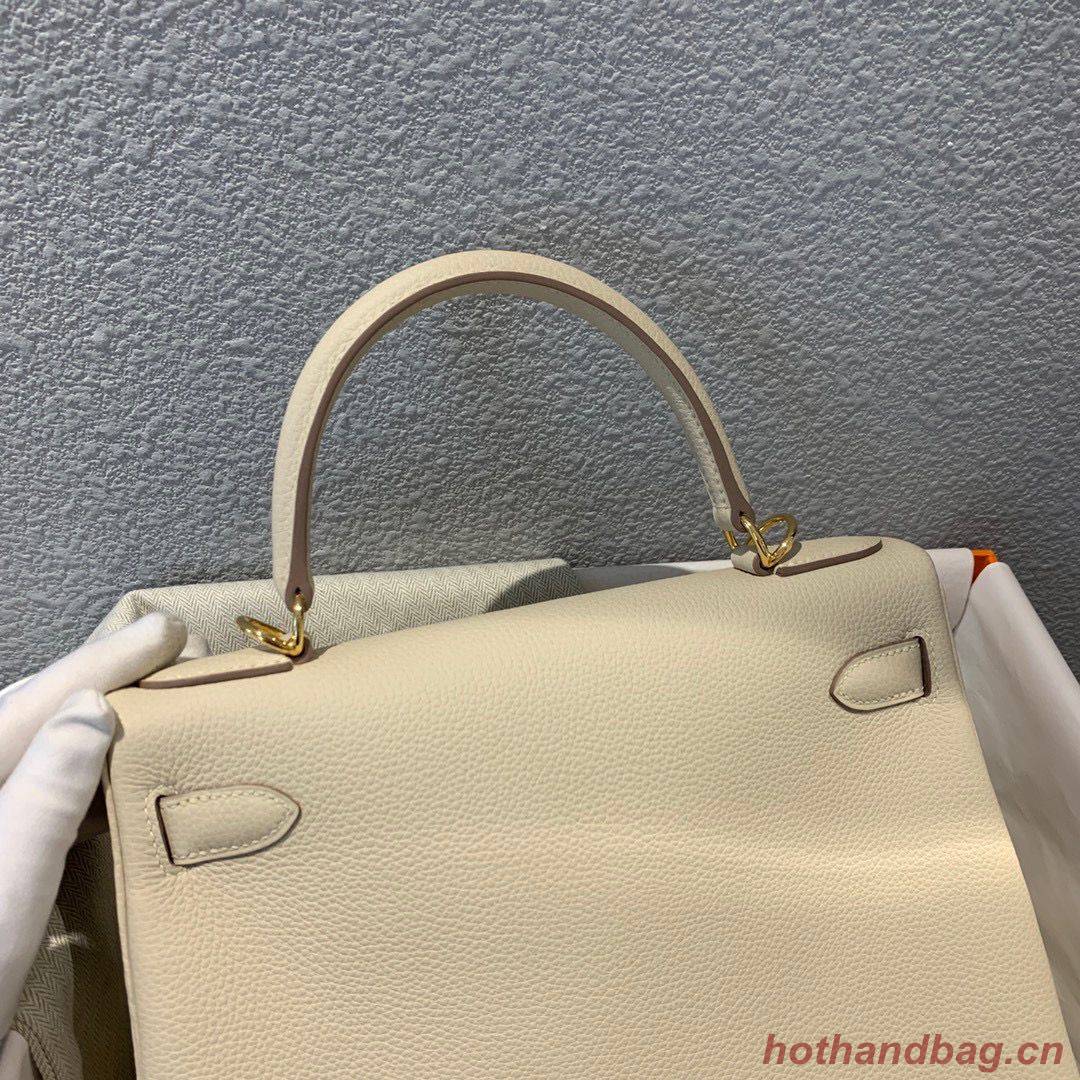Hermes Kelly 28cm Shoulder Bags Togo Leather KL28 Cream Hermes Kelly 28cm Shoulder Bags Togo Leather KL28 Cream