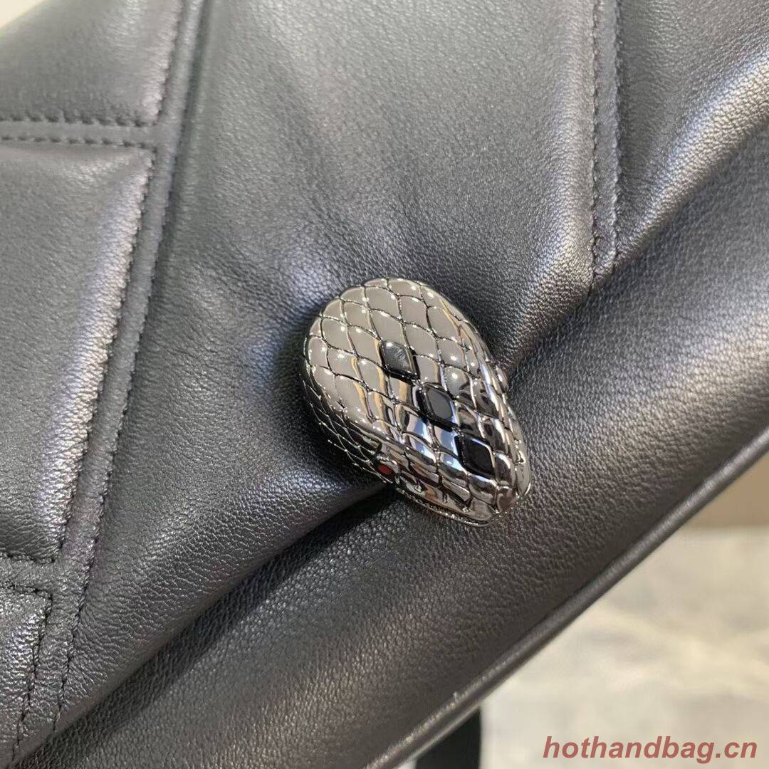 Bvlgari Serpenti Forever leather small crossbody bag B219068 black Bvlgari Serpenti Forever leather small crossbody bag B219068 black