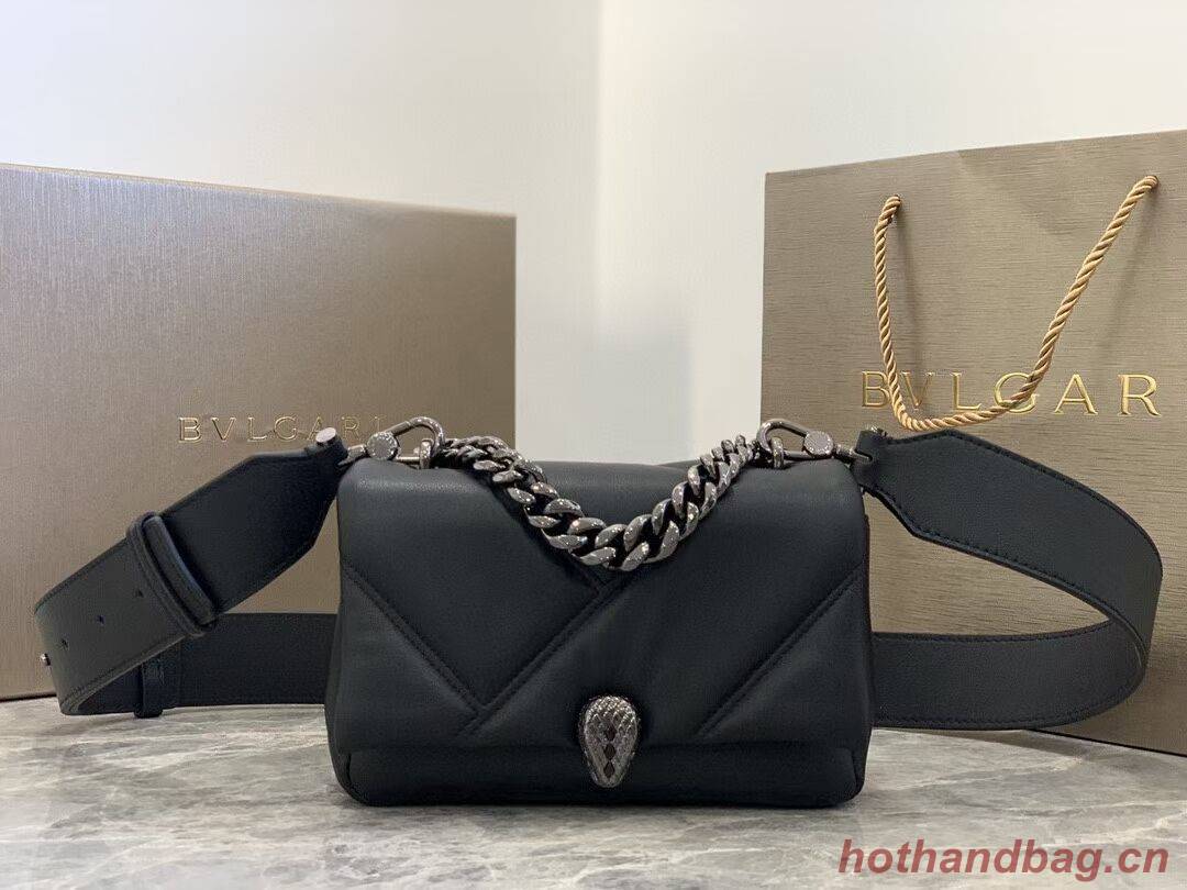 Bvlgari Serpenti Forever leather small crossbody bag B219068 black Bvlgari Serpenti Forever leather small crossbody bag B219068 black