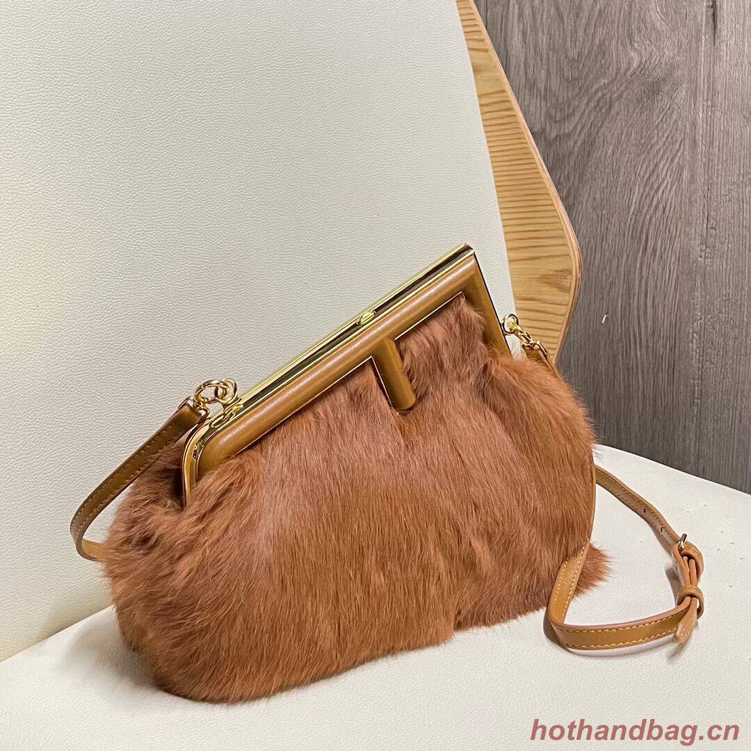 FENDI FIRST SMALL mink bag 8BP129A brown FENDI FIRST SMALL mink bag 8BP129A brown
