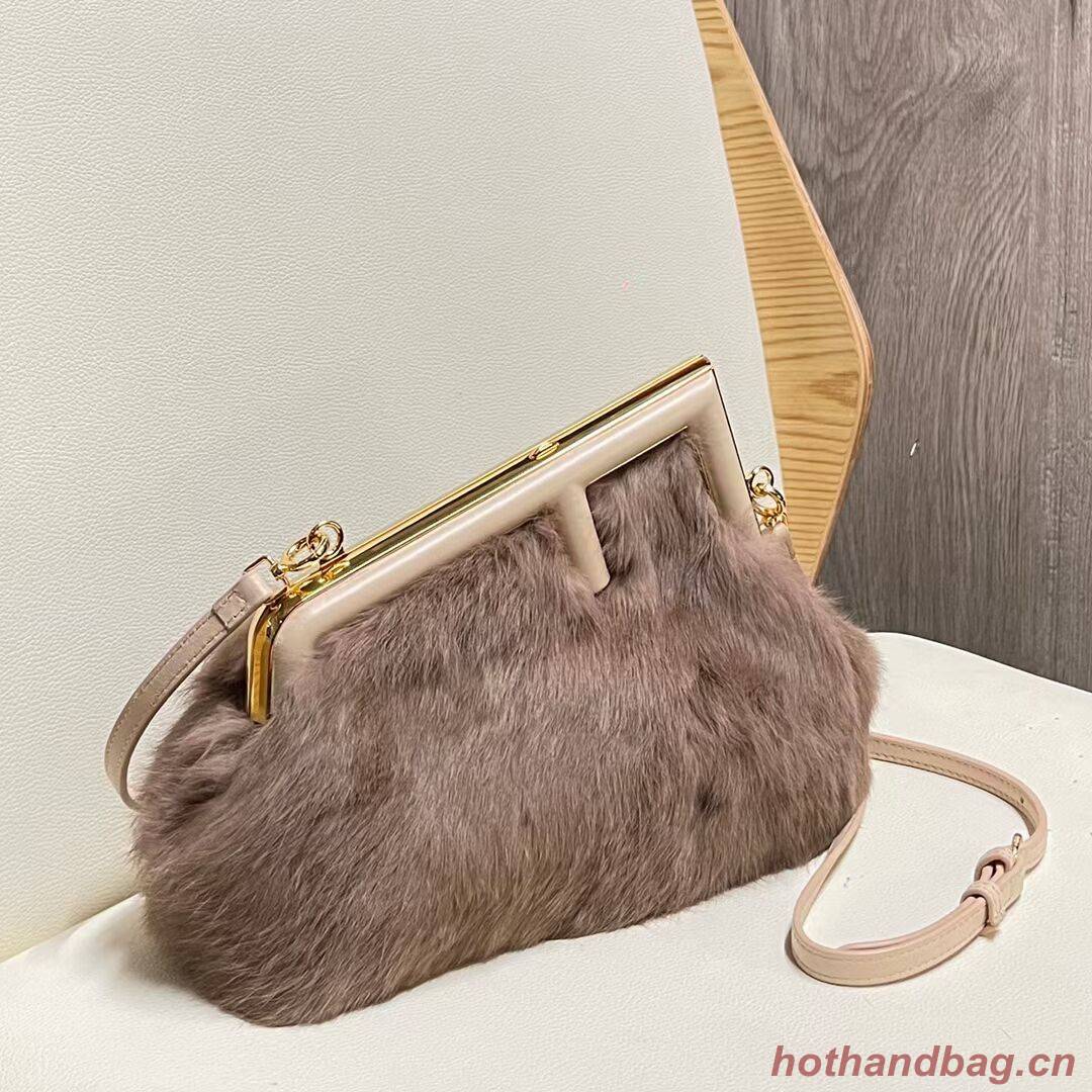 FENDI FIRST SMALL mink bag 8BP129A grey FENDI FIRST SMALL mink bag 8BP129A grey