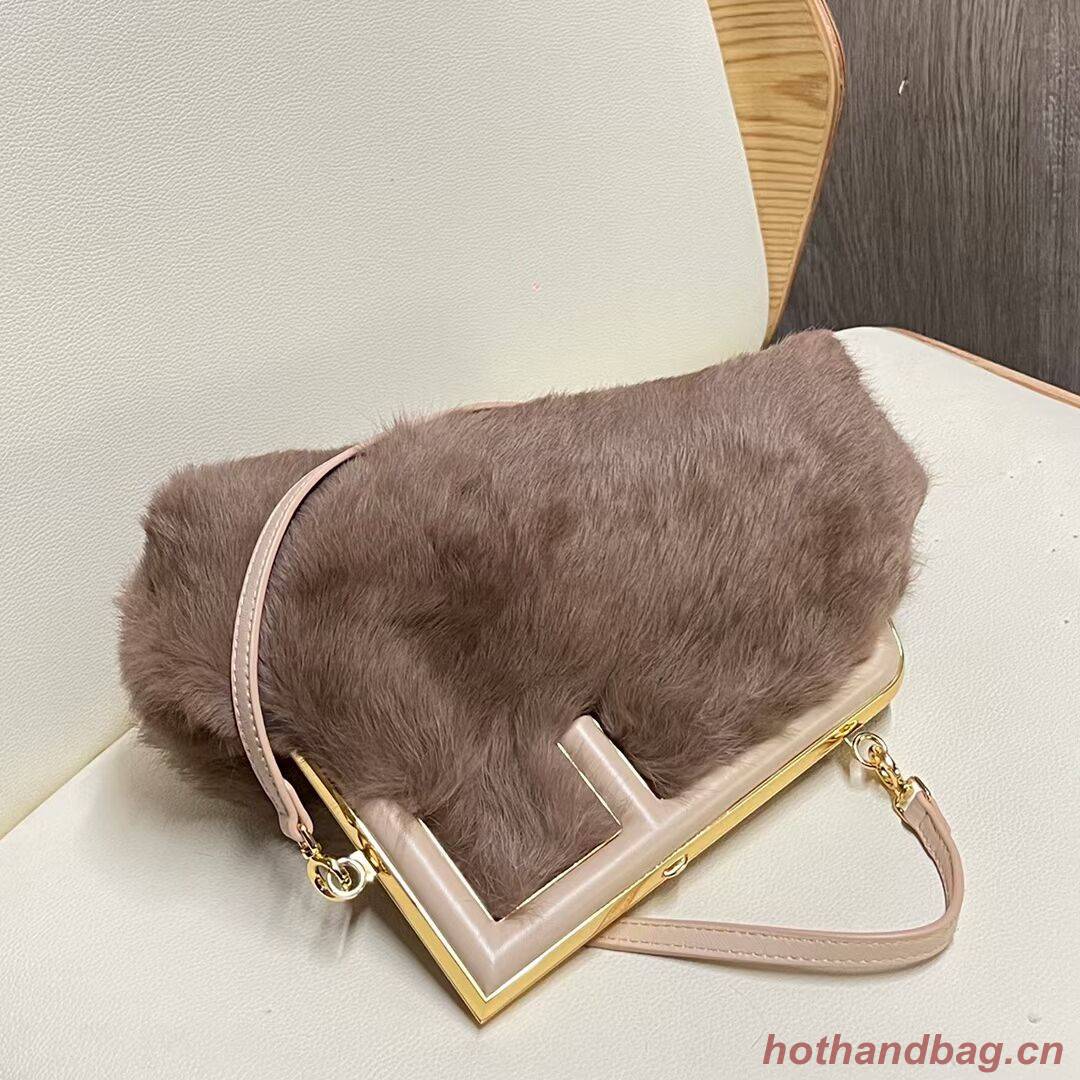 FENDI FIRST SMALL mink bag 8BP129A grey FENDI FIRST SMALL mink bag 8BP129A grey