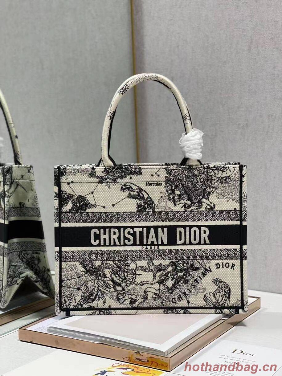 DIOR BOOK TOTE Latte Multicolor Dior Zodiac Embroidery M1296ZR DIOR BOOK TOTE Latte Multicolor Dior Zodiac Embroidery M1296ZR