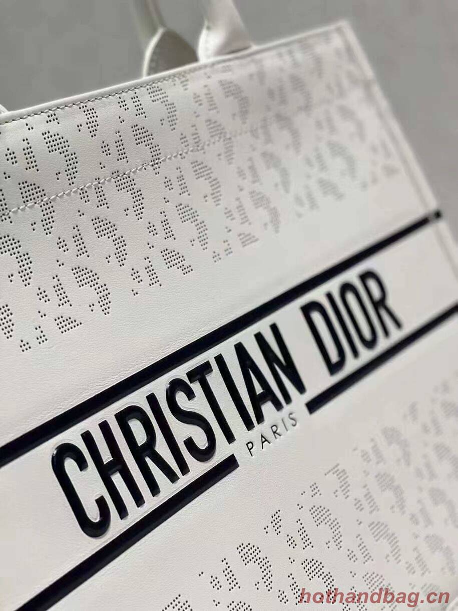 DIOR BOOK TOTE leather Constellation Embroidery M1296ZR white DIOR BOOK TOTE leather Constellation Embroidery M1296ZR white