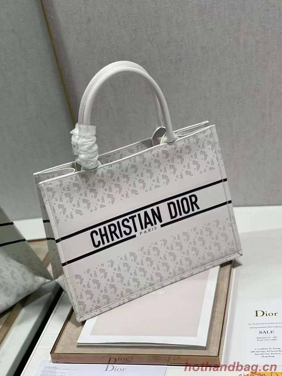 DIOR BOOK TOTE leather Constellation Embroidery M1296ZR white DIOR BOOK TOTE leather Constellation Embroidery M1296ZR white