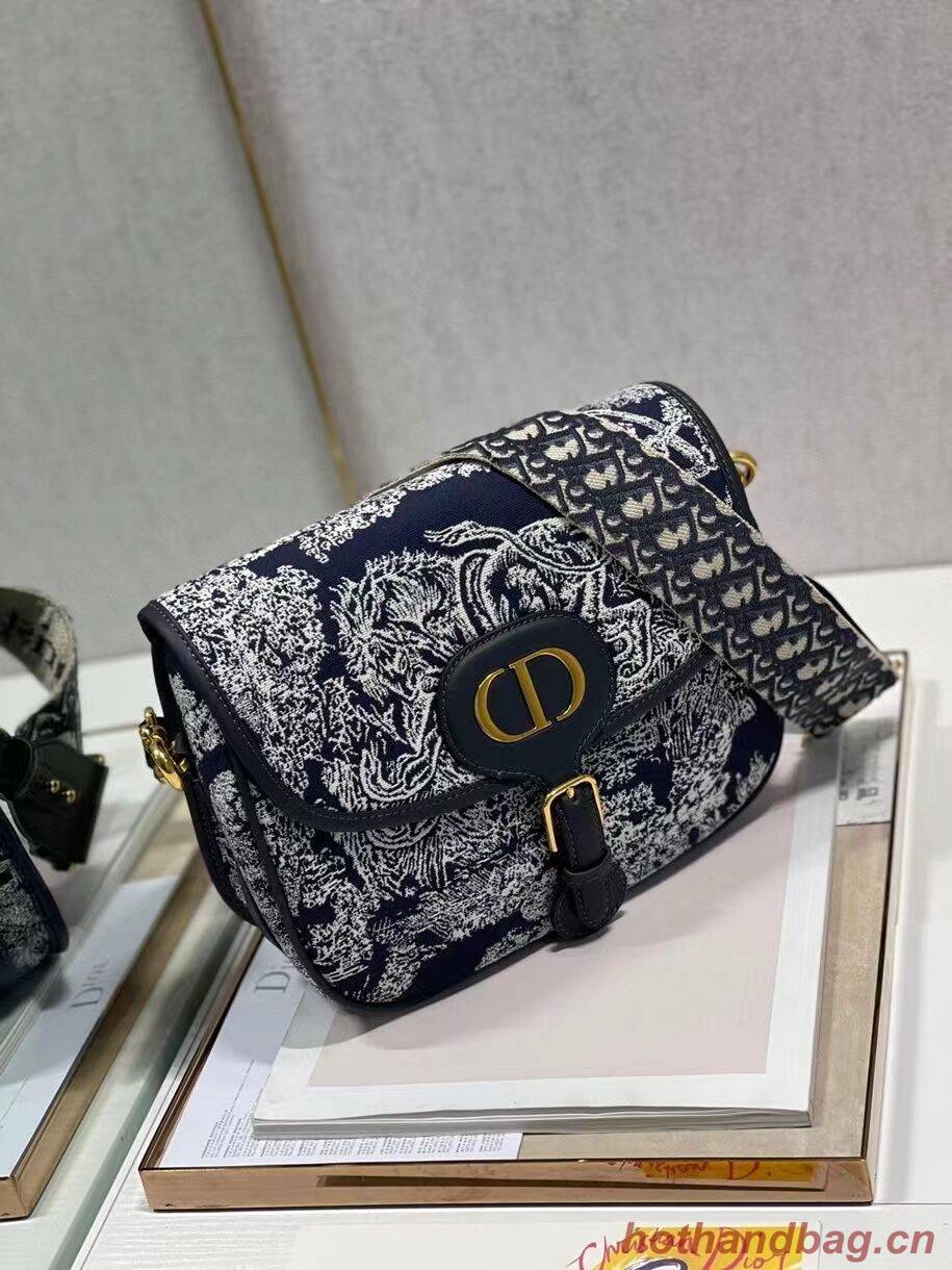 Large DIOR BOBBY BAG Warm Taupe Box Oblique Embroidery C9267 dark blue Large DIOR BOBBY BAG Warm Taupe Box Oblique Embroidery C9267 dark blue