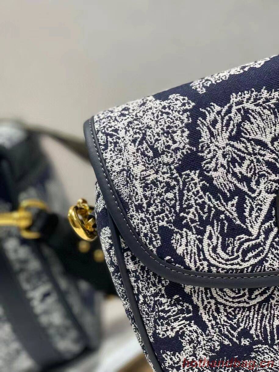 Large DIOR BOBBY BAG Warm Taupe Box Oblique Embroidery C9267 dark blue Large DIOR BOBBY BAG Warm Taupe Box Oblique Embroidery C9267 dark blue