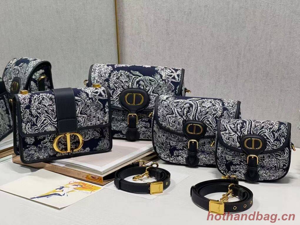 Large DIOR BOBBY BAG Warm Taupe Box Oblique Embroidery C9267 dark blue Large DIOR BOBBY BAG Warm Taupe Box Oblique Embroidery C9267 dark blue