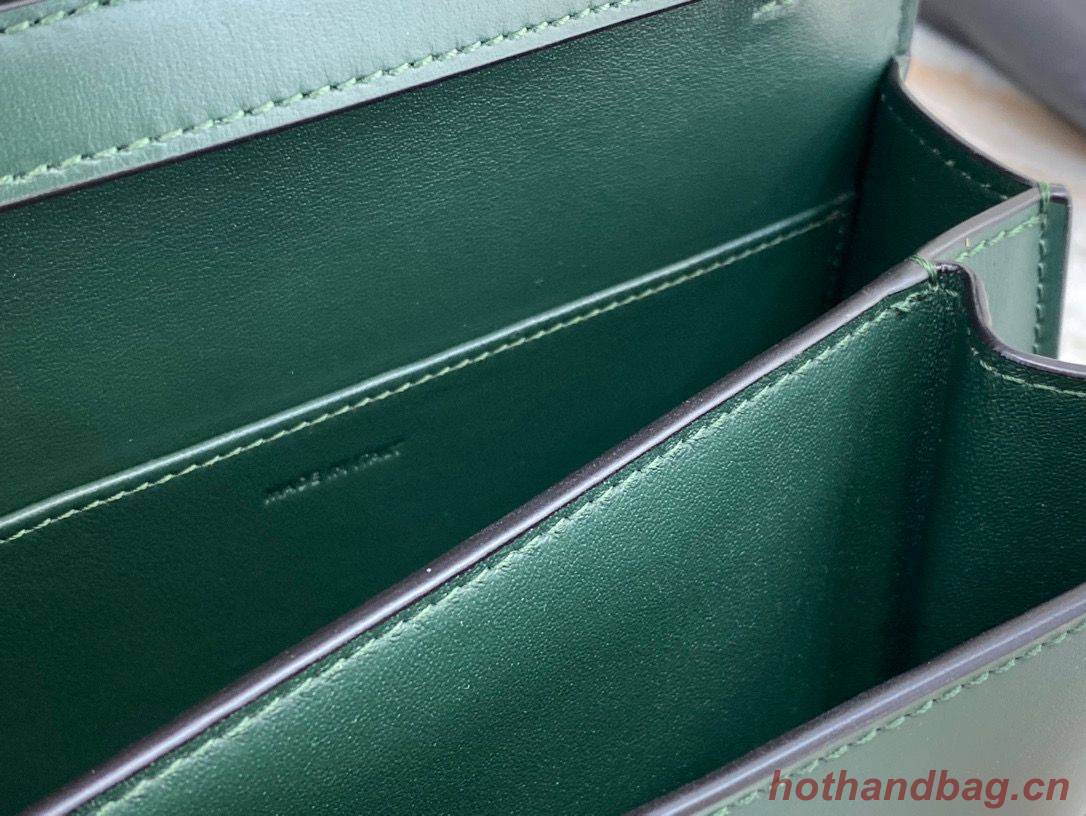 Celine Classic Box Teen Flap Bag Original Calfskin Leather 3379 Dark Green Celine Classic Box Teen Flap Bag Original Calfskin Leather 3379 Dark Green