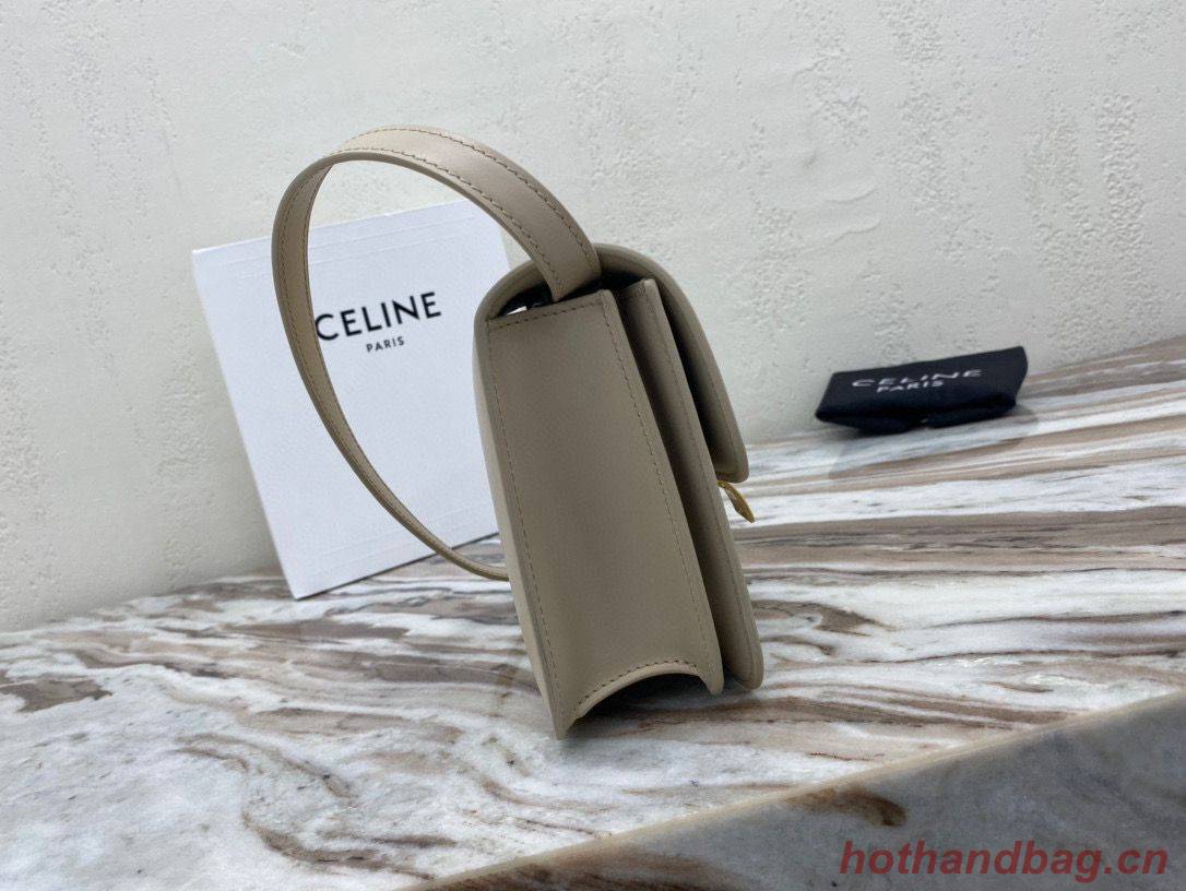 Celine Classic Box Teen Flap Bag Original Calfskin Leather 3379 Grey Celine Classic Box Teen Flap Bag Original Calfskin Leather 3379 Grey