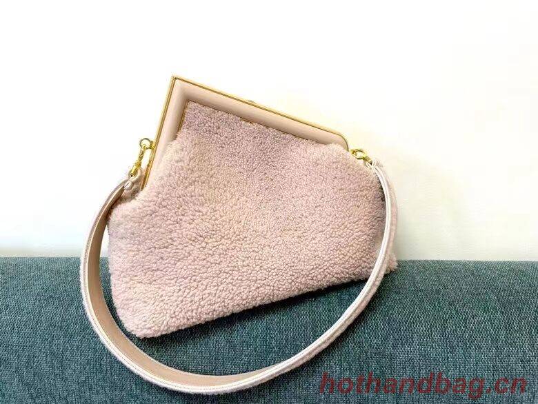 FENDI FIRST MEDIUM sheepskin bag 8BP127AH pink FENDI FIRST MEDIUM sheepskin bag 8BP127AH pink