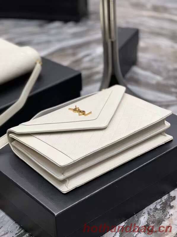 Yves Saint Laurent GABY SATCHEL IN QUILTED LAMBSKIN 6688631 white Yves Saint Laurent GABY SATCHEL IN QUILTED LAMBSKIN 6688631 white